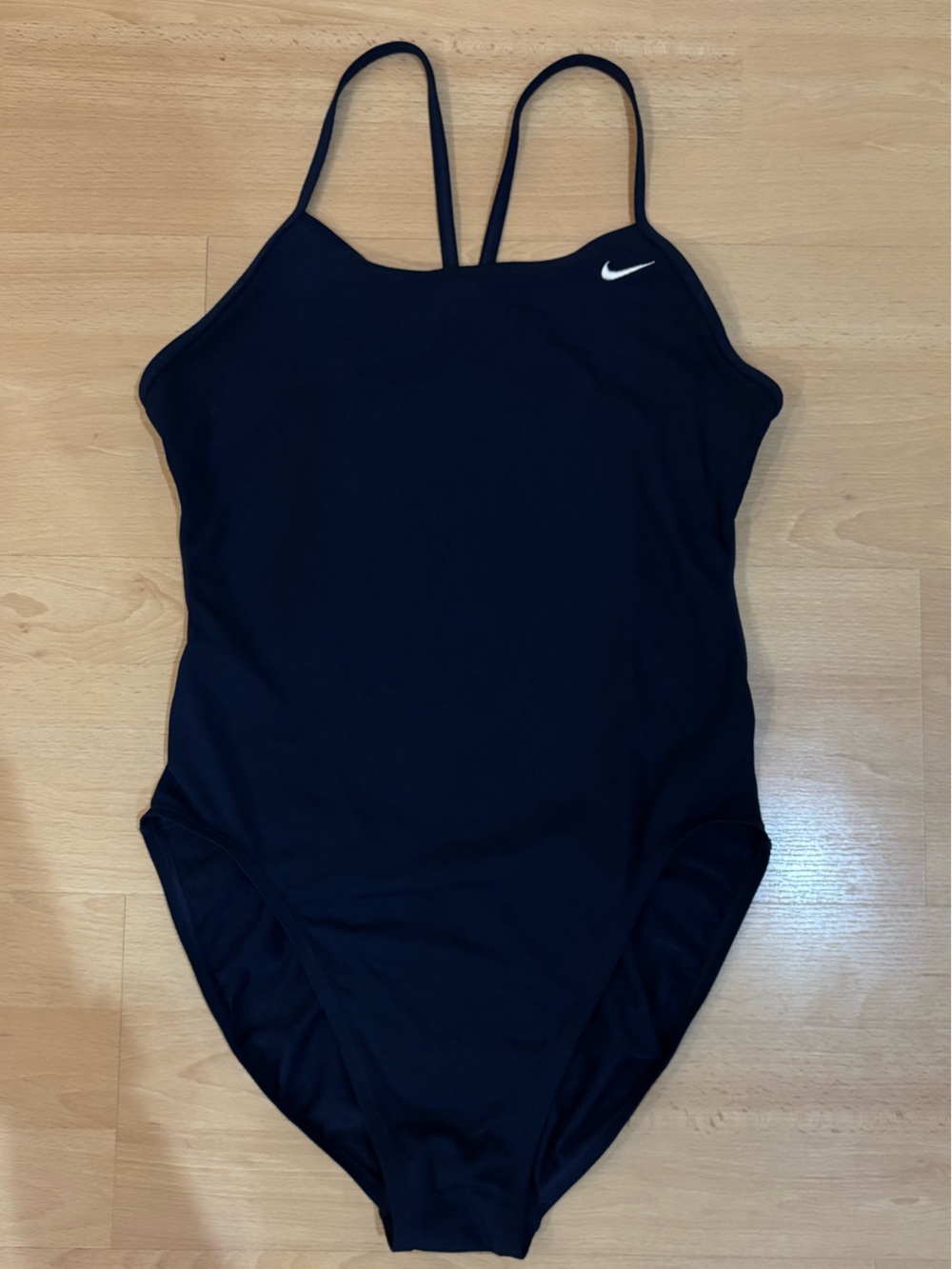 Nike Girls' Dark Blue One-Piece Swimsuit - Swoosh Logo